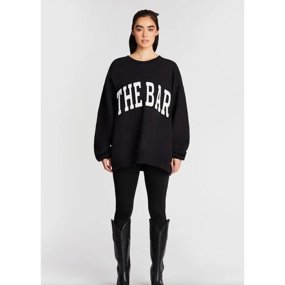 The Bar Arlo Sweatshirt Black White Size XL - Picture 3 of 8